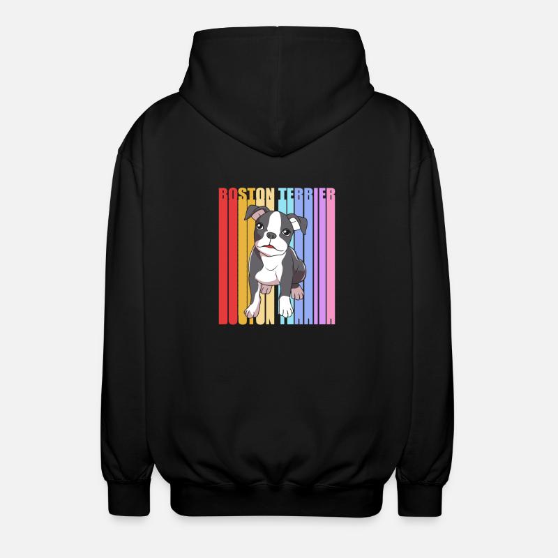 Boston Terrier - Unisex Kapuzenjacke - Schwarz