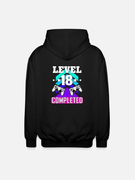18 Birthday - Unisex Hooded Jacket - black