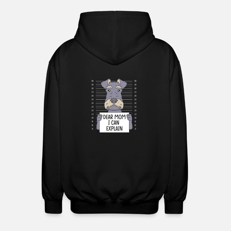 Miniature Schnauzer - Unisex Hooded Jacket - black
