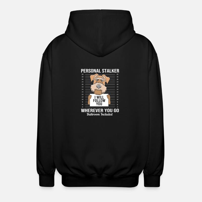 Airedale Terrier - Unisex Hooded Jacket - black
