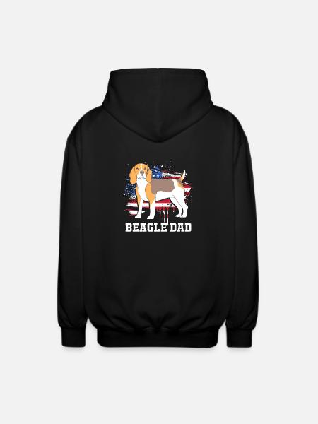 Beagle Dad - Unisex Hooded Jacket - black