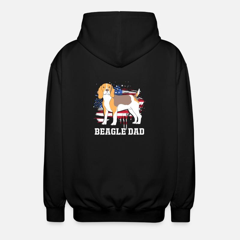 Papa Beagle - Veste à capuche unisexe - noir