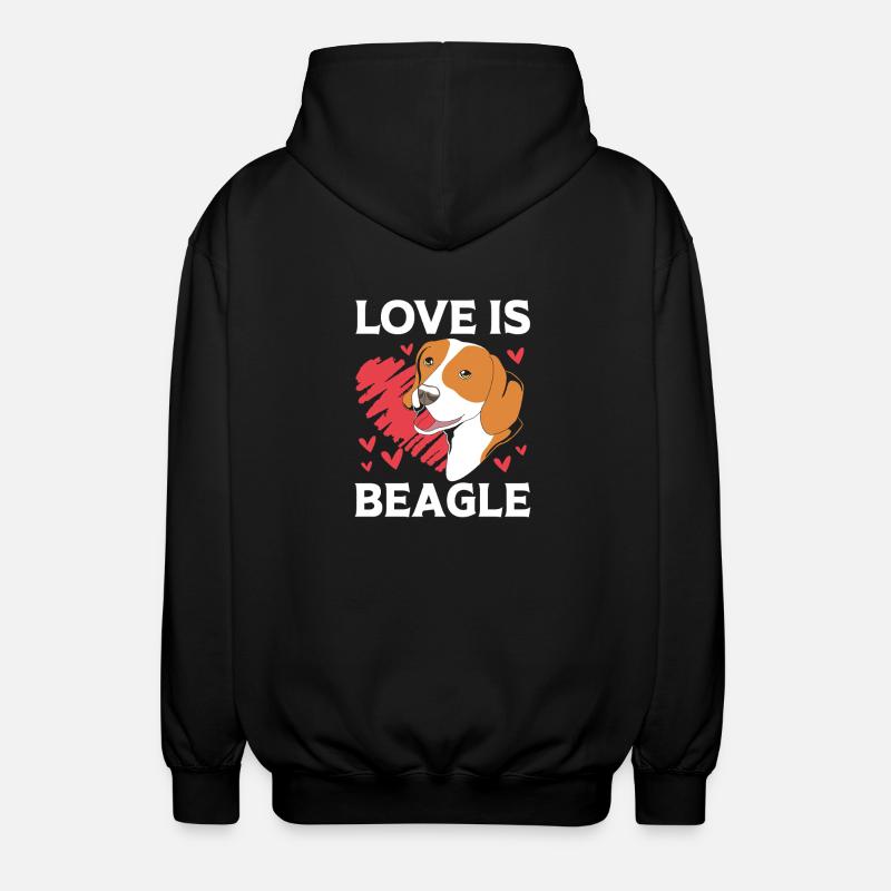 Papa Beagle - Veste à capuche unisexe - noir