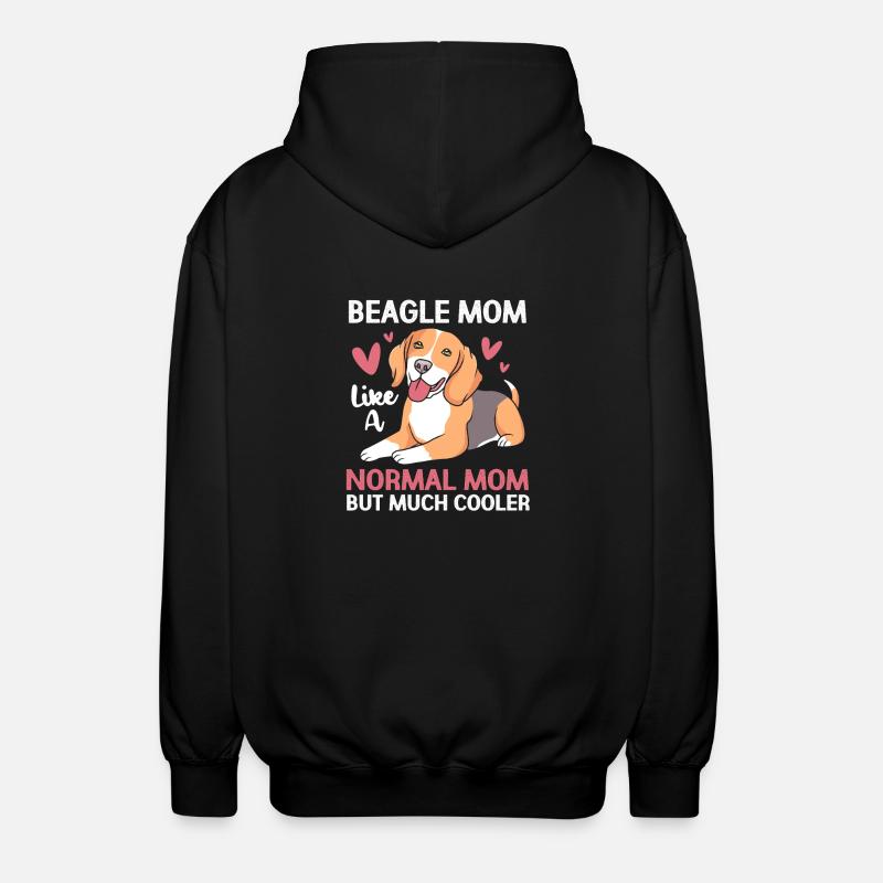 Beagle Mama Mutter Hundemama - Unisex Kapuzenjacke - Schwarz
