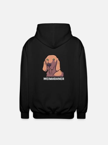 Weimaraner - Unisex Hooded Jacket - black