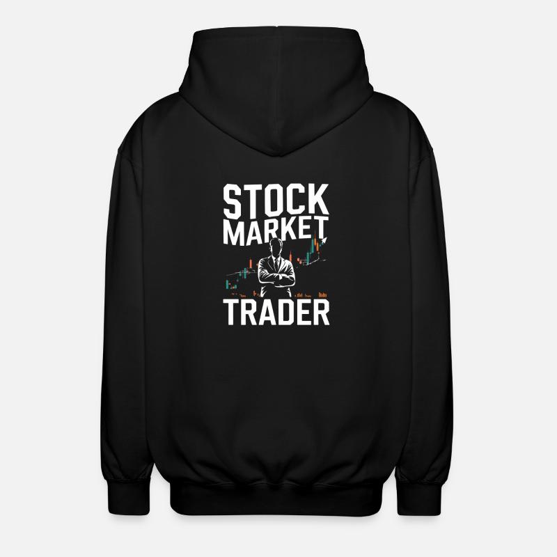 Trader boursier Graphique Trader boursier - Veste à capuche unisexe - noir