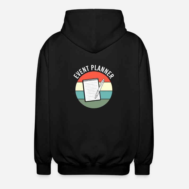 Event Planner - Unisex Hooded Jacket - black