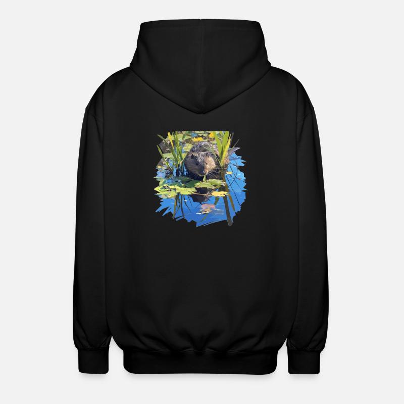 Bisamratten Bisamratte - Unisex Kapuzenjacke - Schwarz