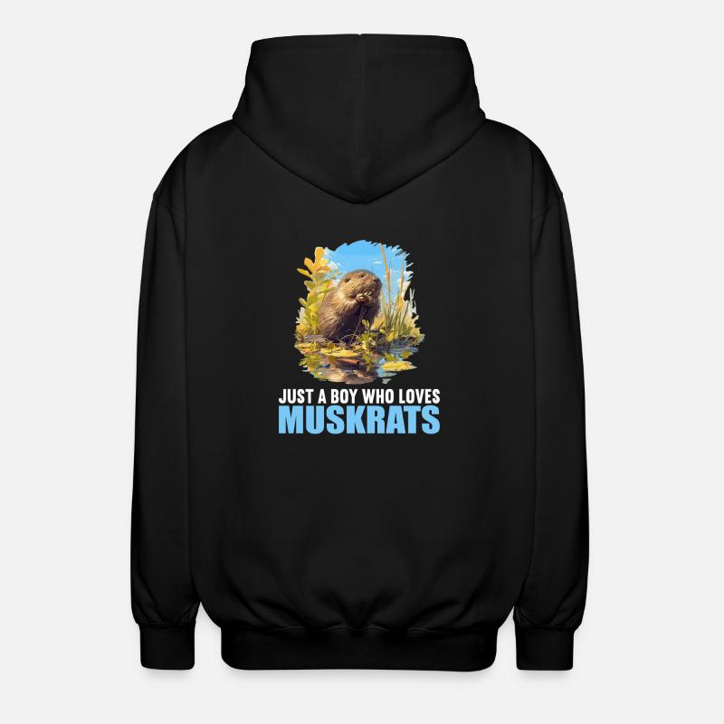 Bisamratten Bisamratte - Unisex Kapuzenjacke - Schwarz