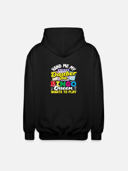 Bingo Player Dauber Queen Design - Unisex Hooded Jacket - black