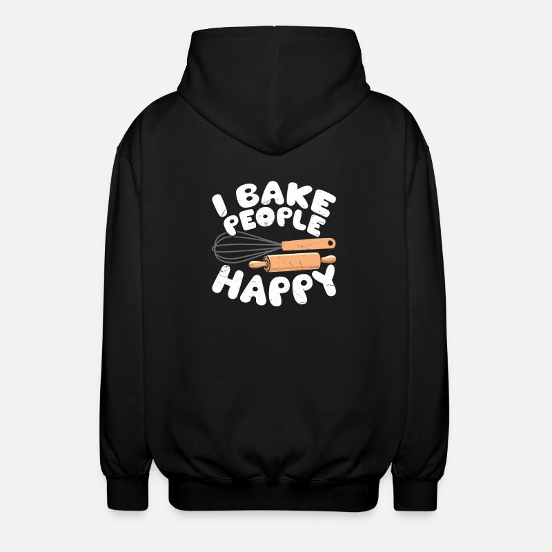 Backen Bäcker Bäckerei - Unisex Kapuzenjacke - Schwarz