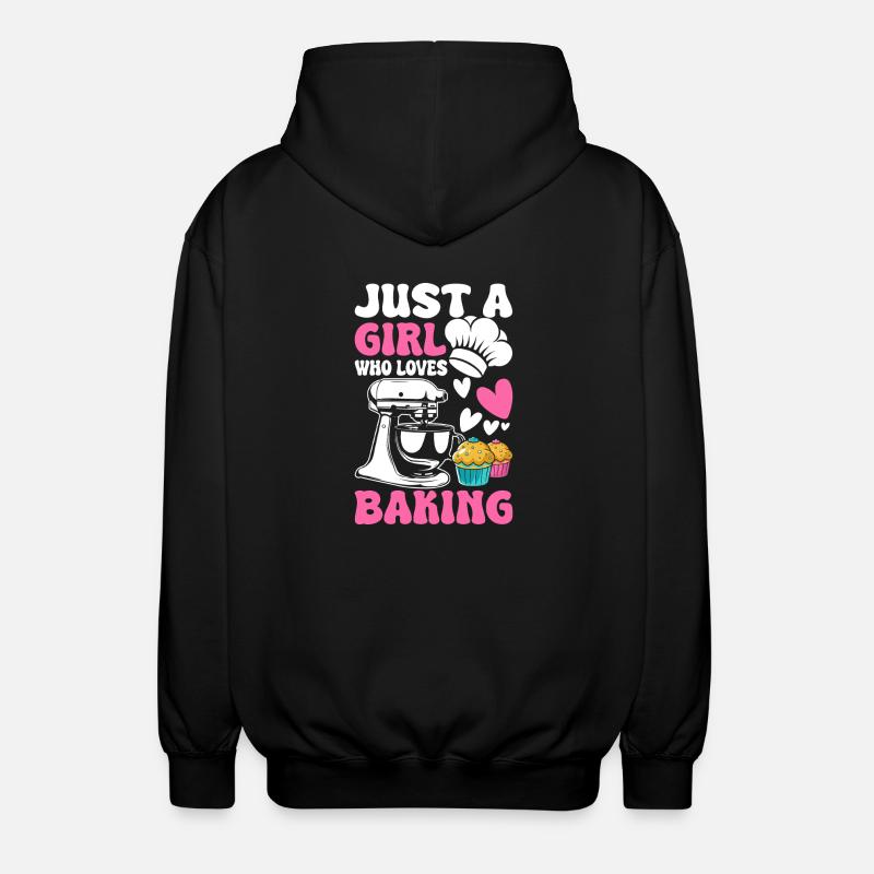 Baking Baker Bakery - Unisex Hooded Jacket - black