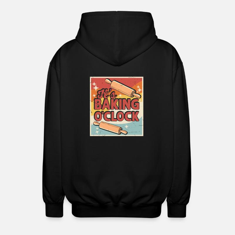 Backen Bäcker Bäckerei - Unisex Kapuzenjacke - Schwarz
