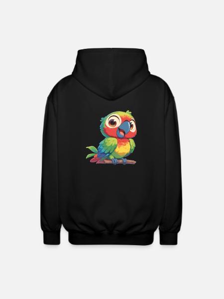 Parrot Parrot Parrot - Unisex Hooded Jacket - black
