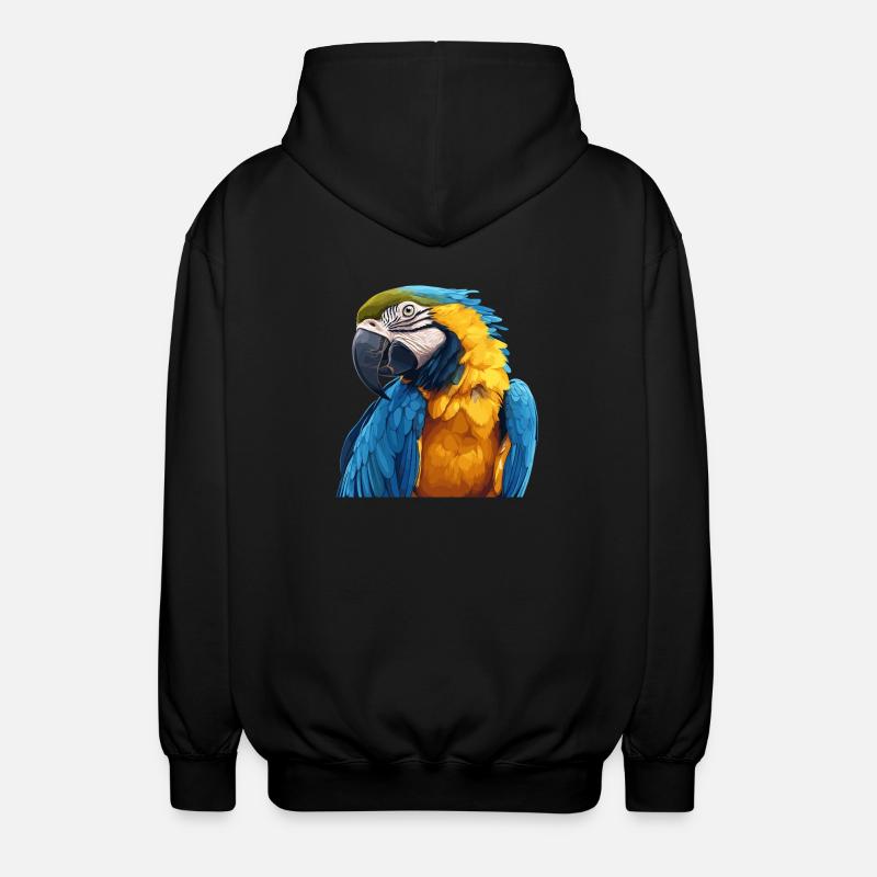 Perroquet Perroquet Perroquet - Veste à capuche unisexe - noir