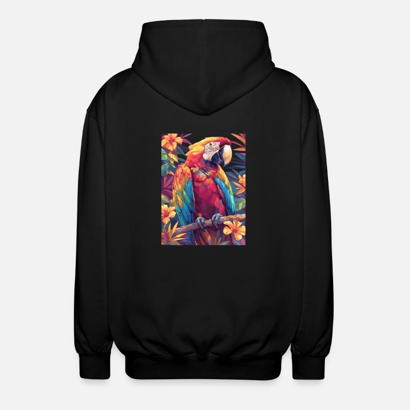 Parrot Parrot Parrot - Unisex Hooded Jacket - black