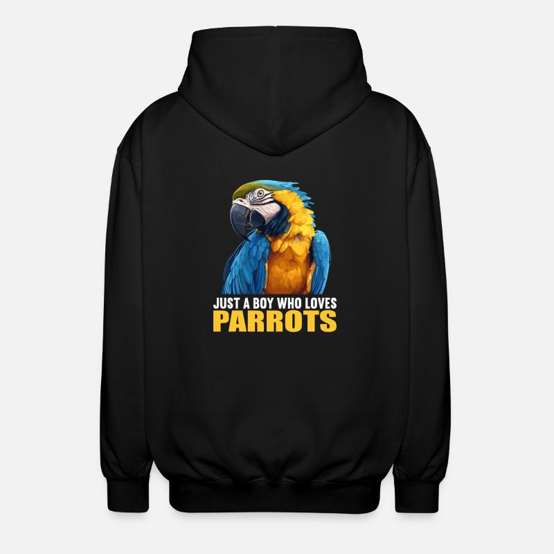 Perroquet Perroquet Perroquet - Veste à capuche unisexe - noir