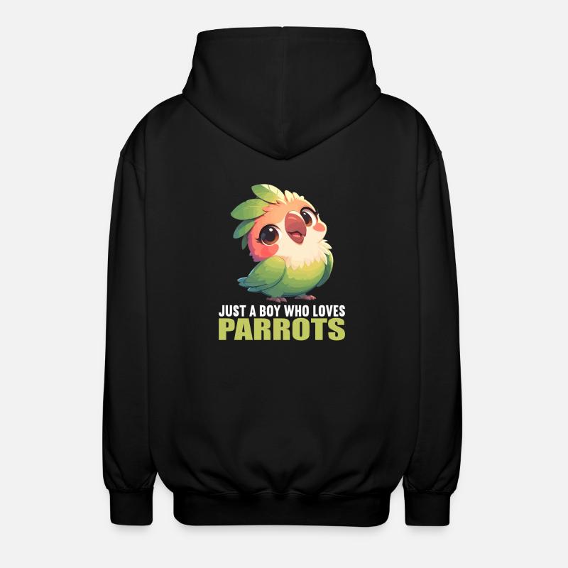 Parrot Parrot Parrot - Unisex Hooded Jacket - black