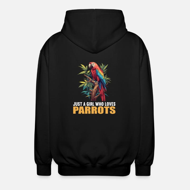 Parrot Parrot Parrot - Unisex Hooded Jacket - black