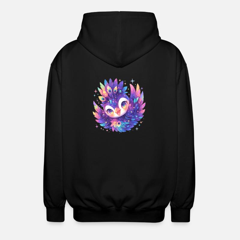 Pfaue Pfau - Unisex Kapuzenjacke - Schwarz