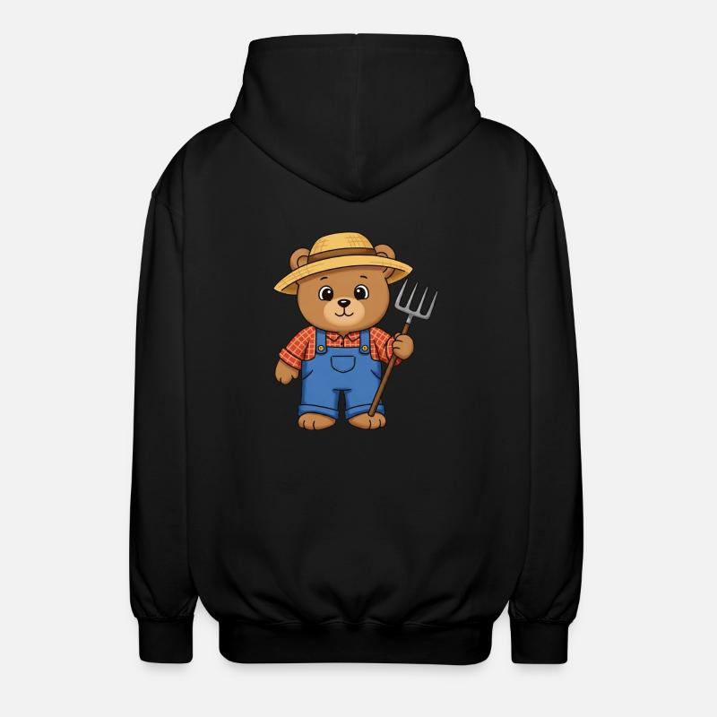 Fermier d’ours en peluche - Veste à capuche unisexe - noir