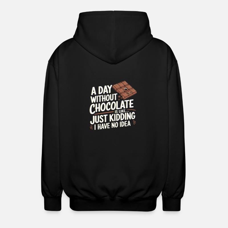 Chocolat - Veste à capuche unisexe - noir