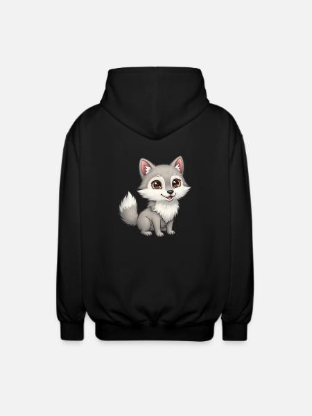 Animal tegneserieulv - Unisex-hettejakke - svart