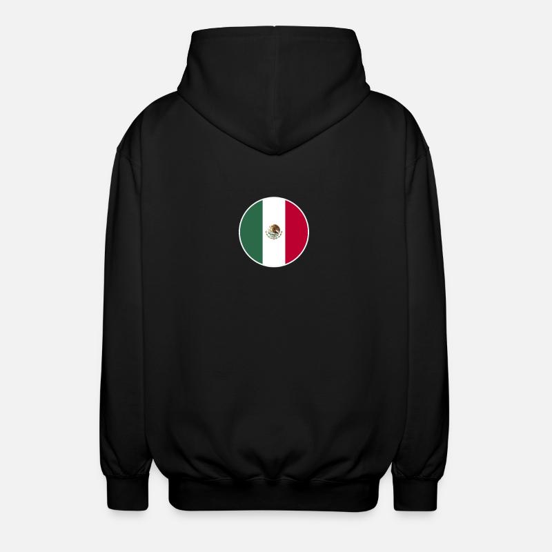 Mexico Mexican Flag Mexican - Unisex Hooded Jacket - black