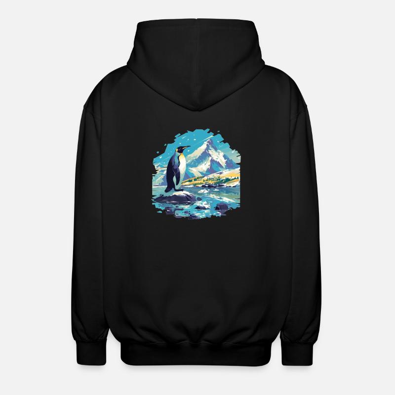 Pinguine Pinguin - Unisex Kapuzenjacke - Schwarz