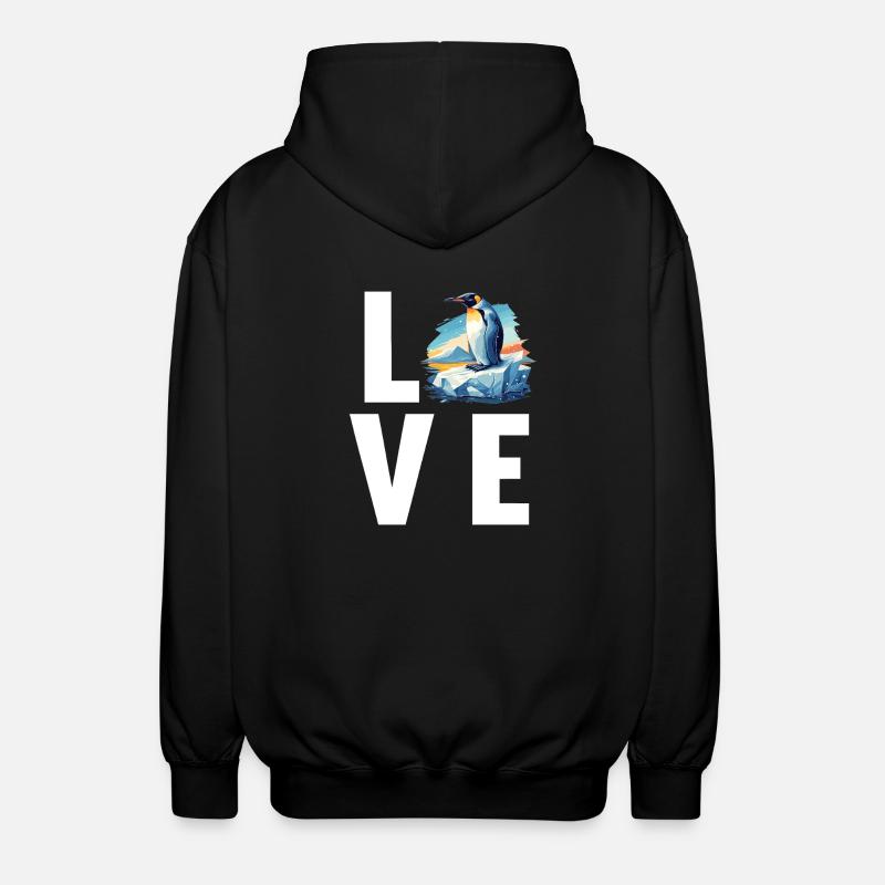 Penguins Penguin - Unisex Hooded Jacket - black