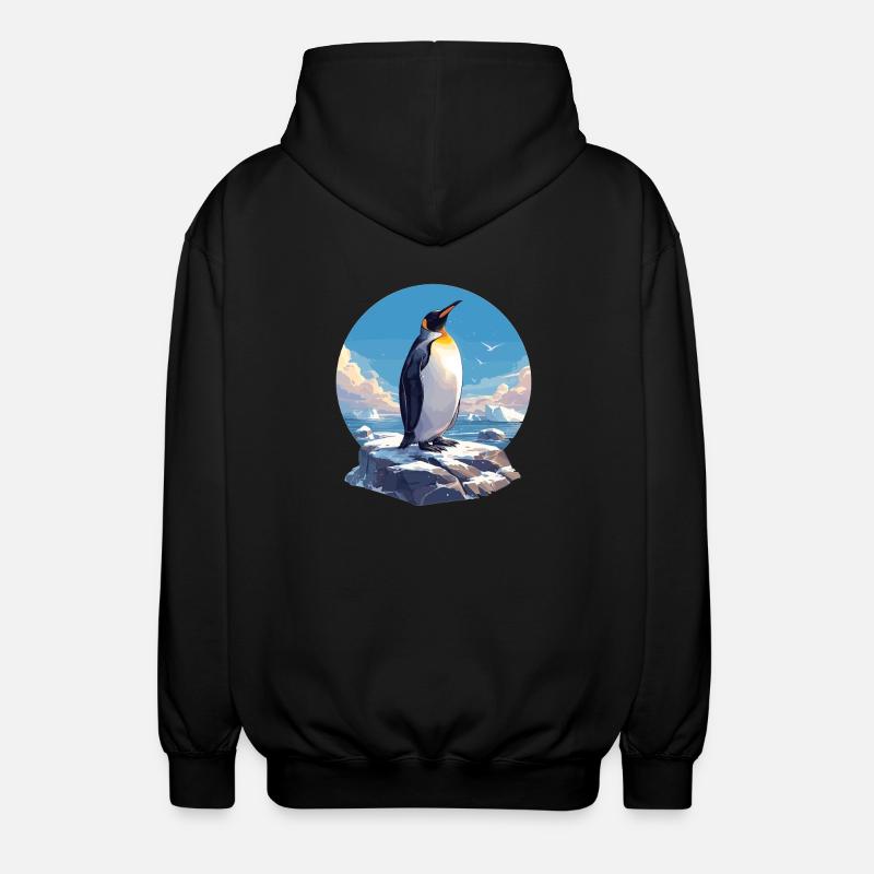 Pinguine Pinguin - Unisex Kapuzenjacke - Schwarz