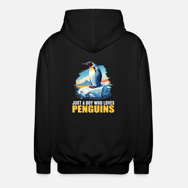 Pinguine Pinguin - Unisex Kapuzenjacke - Schwarz