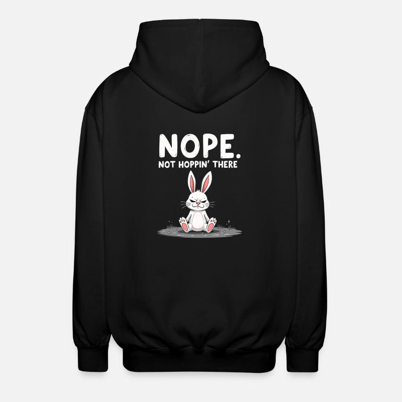Lapin Conception d’animaux sarcastiques - Veste à capuche unisexe - noir