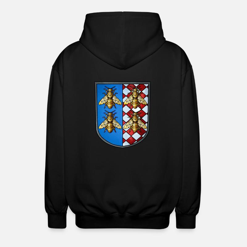 Wappen Bienen - Unisex Kapuzenjacke - Schwarz