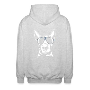 BULL TERRIER - BULL TERRIER fraîche - Veste à capuche unisexe - gris clair chiné - Dos - AI Model Male 185 light (185cm)