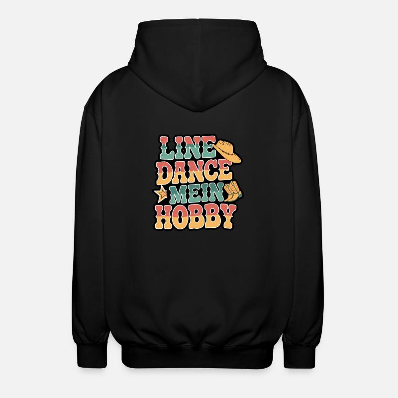 Line Dance mein Hobby - Unisex Kapuzenjacke - Schwarz
