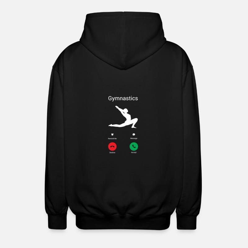 Gymnastics is calling! - Unisex Hooded Jacket - black