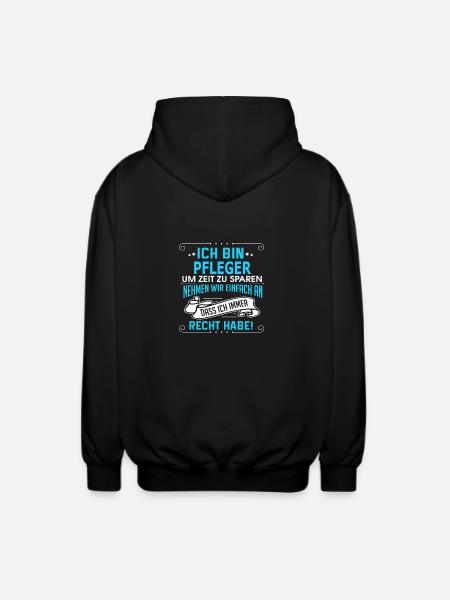 PFLEGER - Unisex Kapuzenjacke - Schwarz