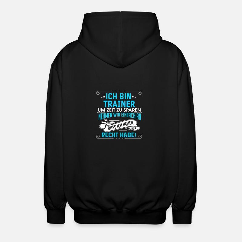 TRAINER - Unisex Kapuzenjacke - Schwarz