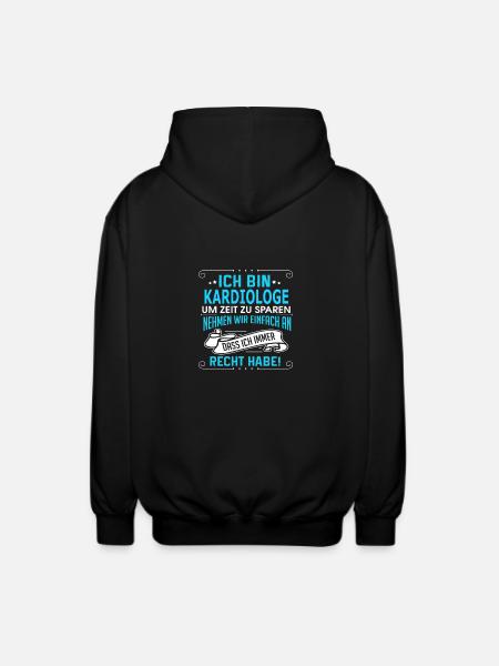 KARDIOLOGE - Unisex Kapuzenjacke - Schwarz