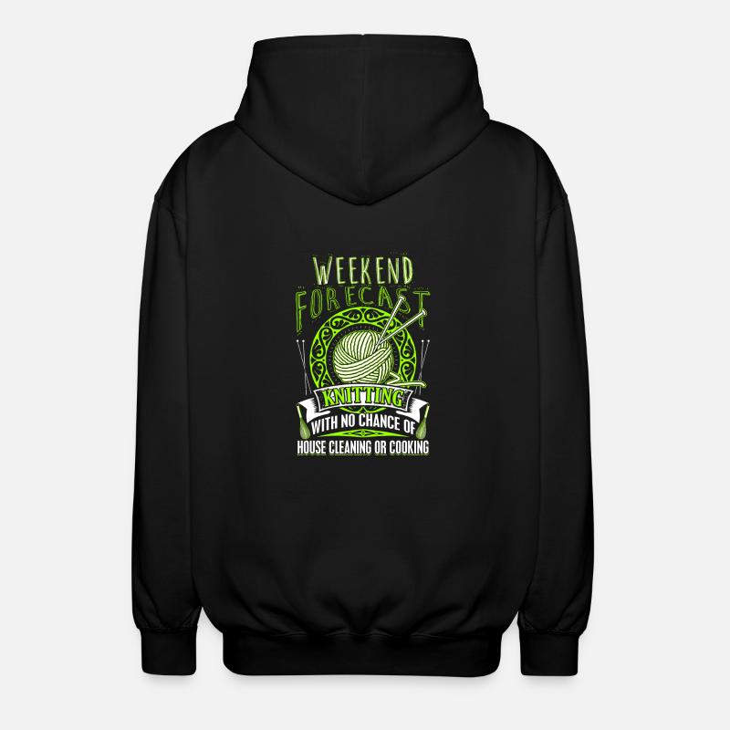 Weekend Forecast - Knitting - EN - Unisex Hooded Jacket - black