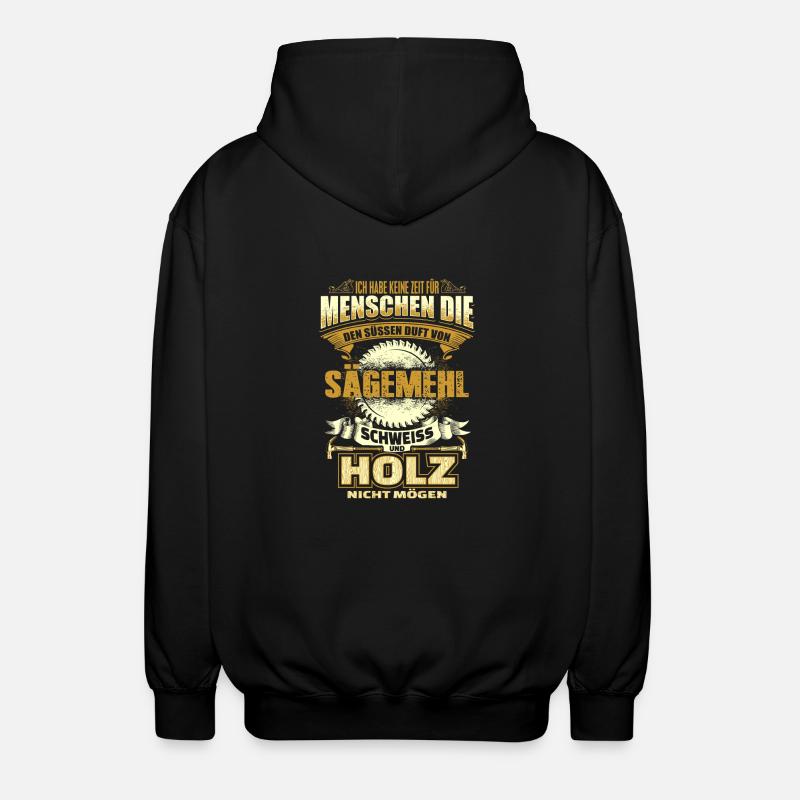 Charpentier - bois, sciure, soudage - Veste à capuche unisexe - noir