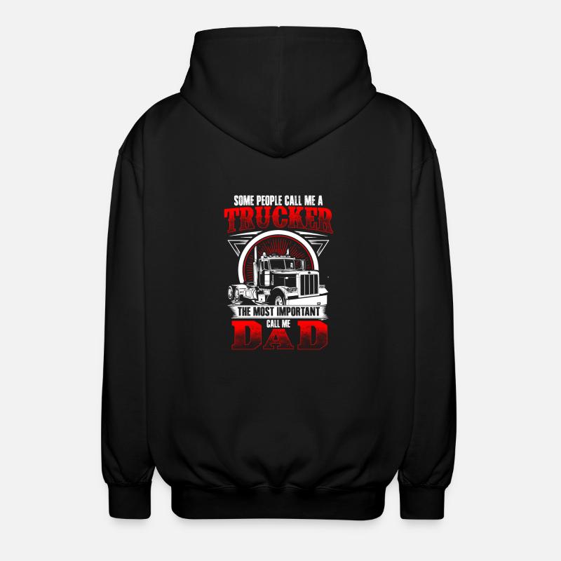 Trucker Dad - EN - Unisex Hooded Jacket - black