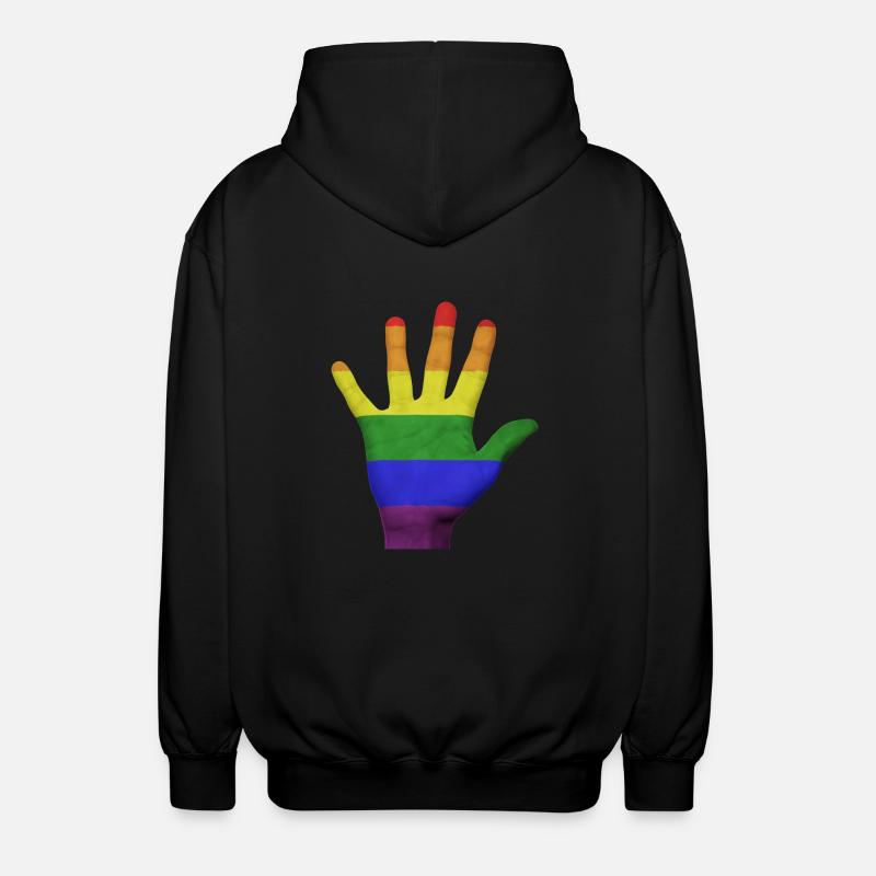 main LGBT PRIDE - Veste à capuche unisexe - noir