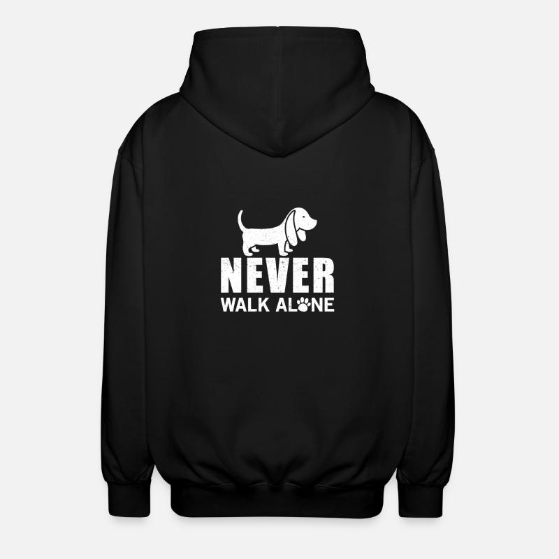 Never walk alone - Unisex Kapuzenjacke - Schwarz