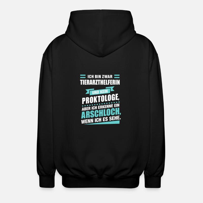 TIERARZTHELFERIN-Geschenk - Unisex Kapuzenjacke - Schwarz