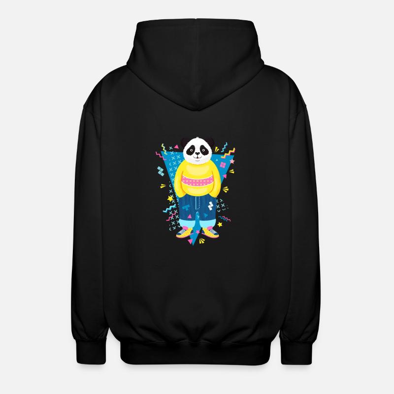 Cool 90s Style Panda - Veste à capuche unisexe - noir