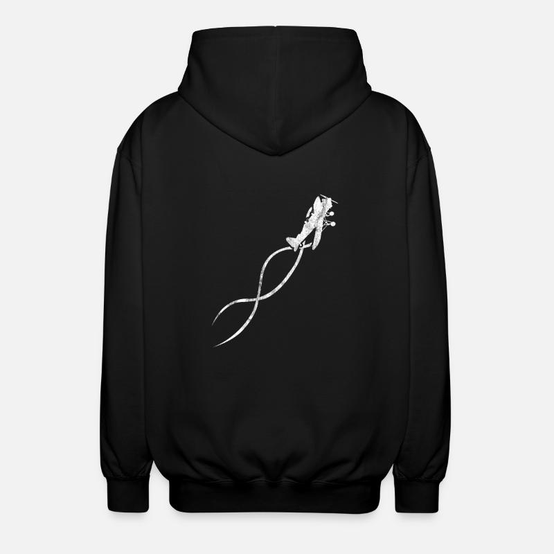 Flieger Flugzeuge Geschenk Kunstflugzeug Pilot - Unisex Kapuzenjacke - Schwarz