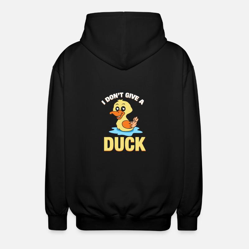 Funny Duck - Unisex Hooded Jacket - black