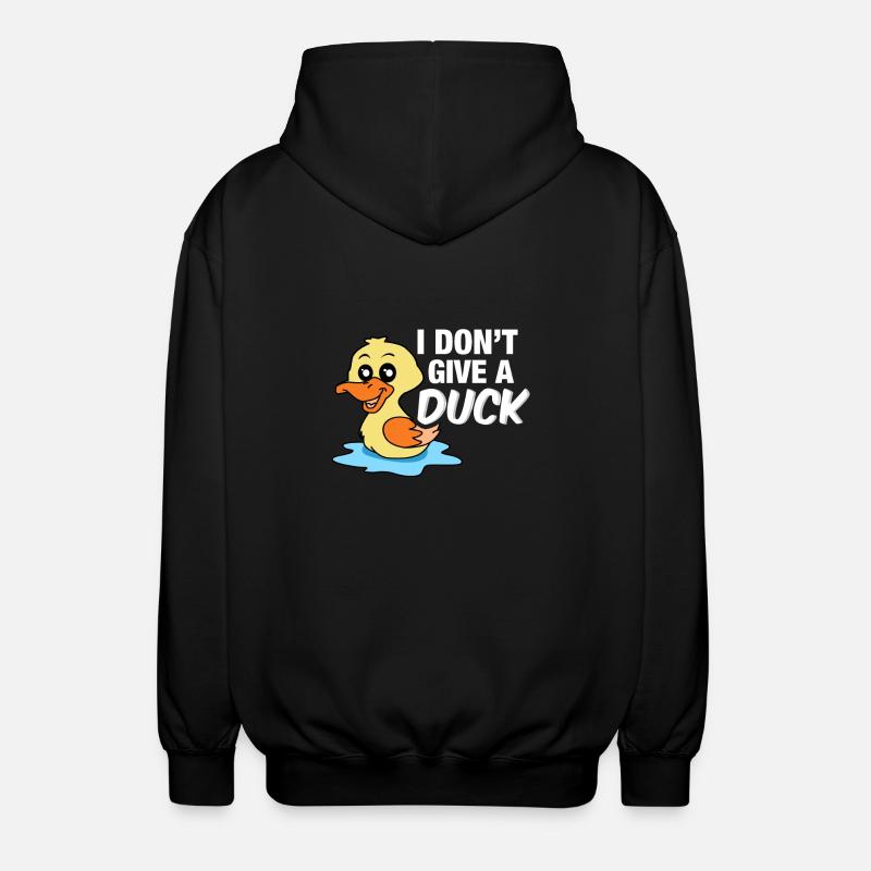 Funny Duck - Unisex Hooded Jacket - black